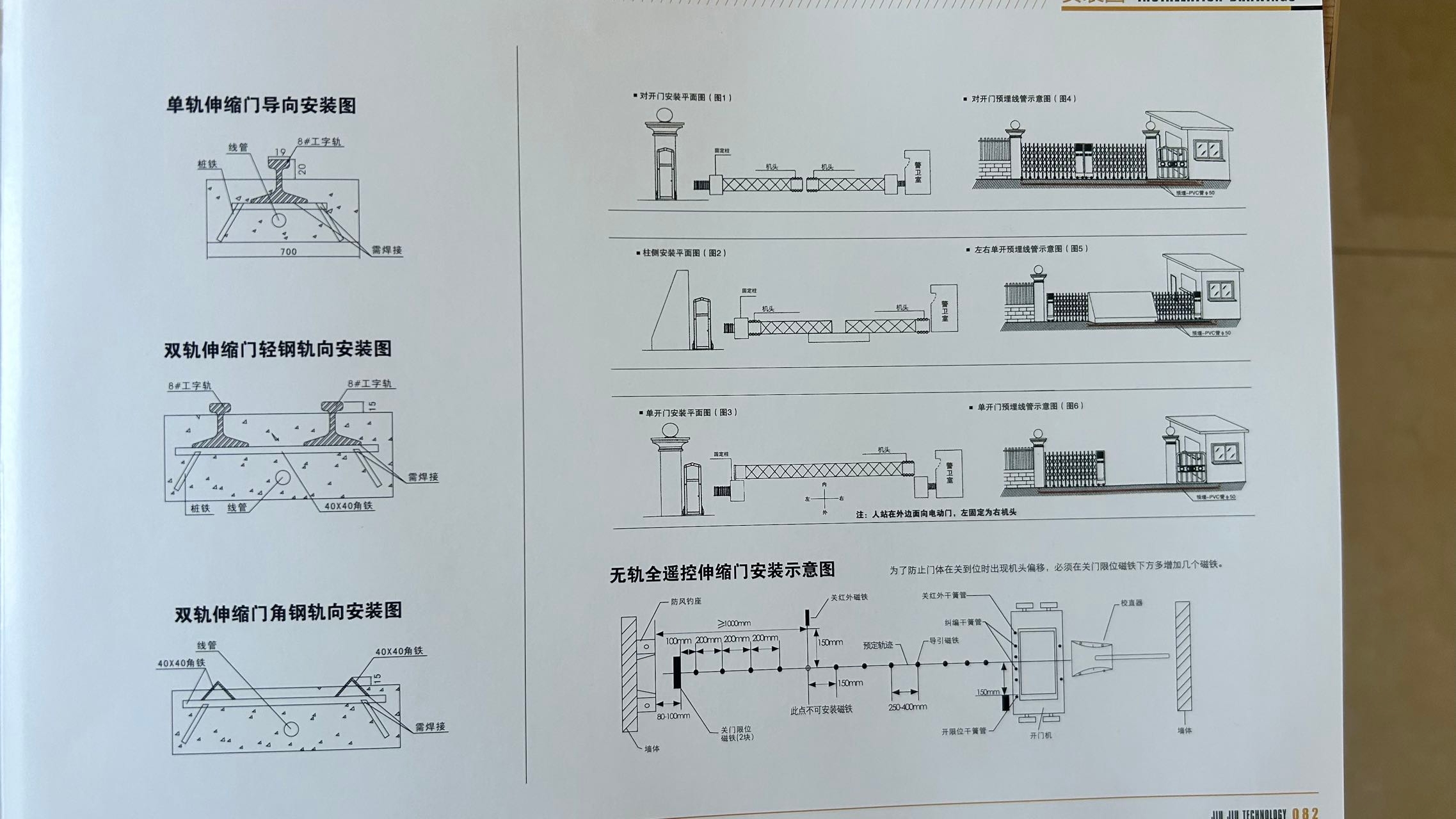 伸縮門(mén)按照步驟